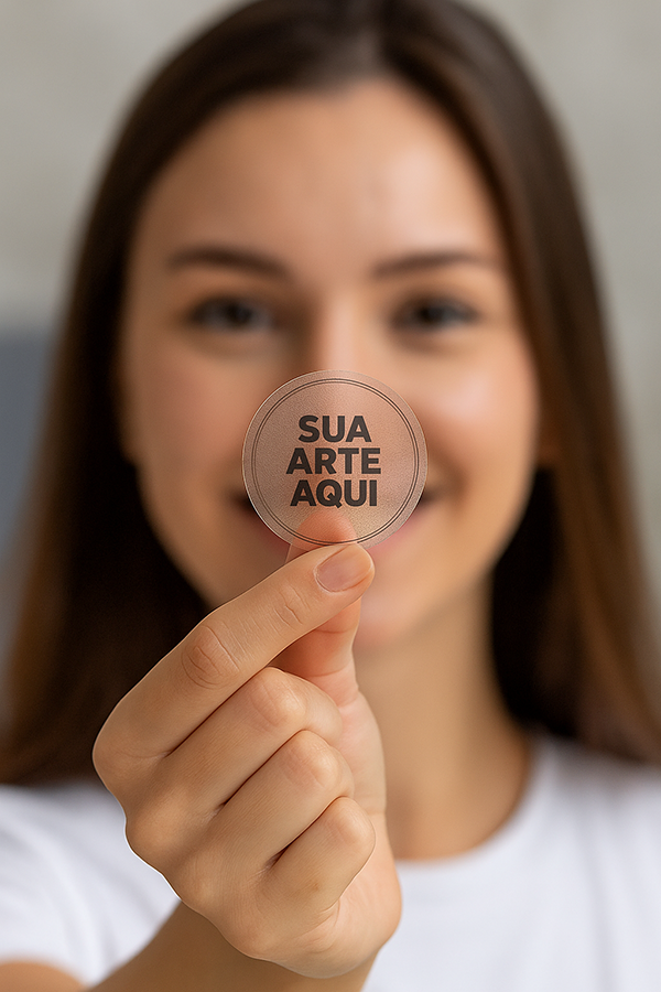 Cartelas de Etiquetas Transparente