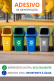 KIT COM 6 ADESIVOS PARA LIXEIRAS RECICLAGEM