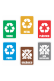 KIT COM 6 ADESIVOS PARA LIXEIRAS RECICLAGEM