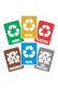 KIT COM 6 ADESIVOS PARA LIXEIRAS RECICLAGEM