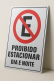 Placa ACM Proibido Estacionar