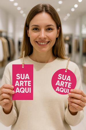 100 Tags papel 250g Glossy Fosco 9x5 cm ou 7x7 cm 4x4 Sem Laminação Corte Especial 