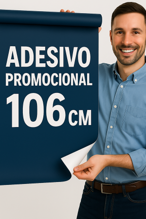 Adesivo Impresso 106cm Metro Linear Vinil Promocional Rolo com 106 cm 4x0 Fosco 0,08 Sem Acabamento Valor Mínimo R$ 50