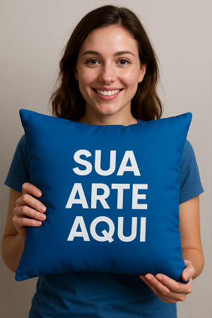 Almofada Personalizada Microfibra 40x40 cm ou 48x48 cm 4x4 Sulbimada Corte Reto 