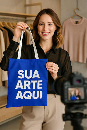 Ecobag Personalizada em Microfibra Microfibra 30x45 cm 4x4 Sublimado Corte Reto 