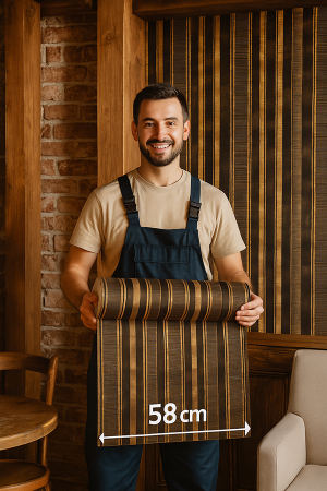 DECCOR | STRIPED Vinil Adesivo 58x300 cm 4x0 Impresso Corte Reto 