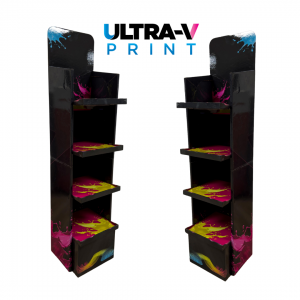 Flash Display 100% Personalizado Papelão Rígido 40x160 cm 4x4 Laminado de Brilho Corte Especial e Dobras 