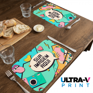 Kit 6 Jogos Americano Personalizado em PETG PET G 42x30 cm   Corte Especial 