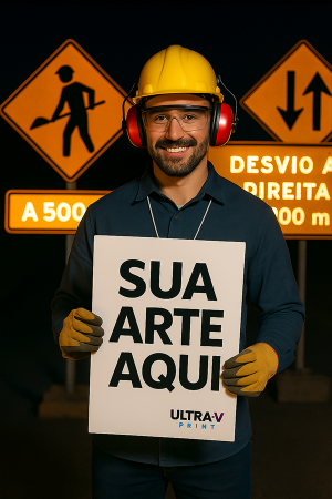Placas Refletivas com ACM 2mm ACM + Adesivo Refletivo Medidas Padrões 4x0 Impresso Uv Corte Router Pedido Mínimo R$ 50,00