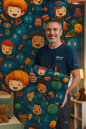 Platinum DECCOR | CHILDREN PLAYING Vinil Adesivo 58x300 cm 4x0 Impresso Corte Reto 